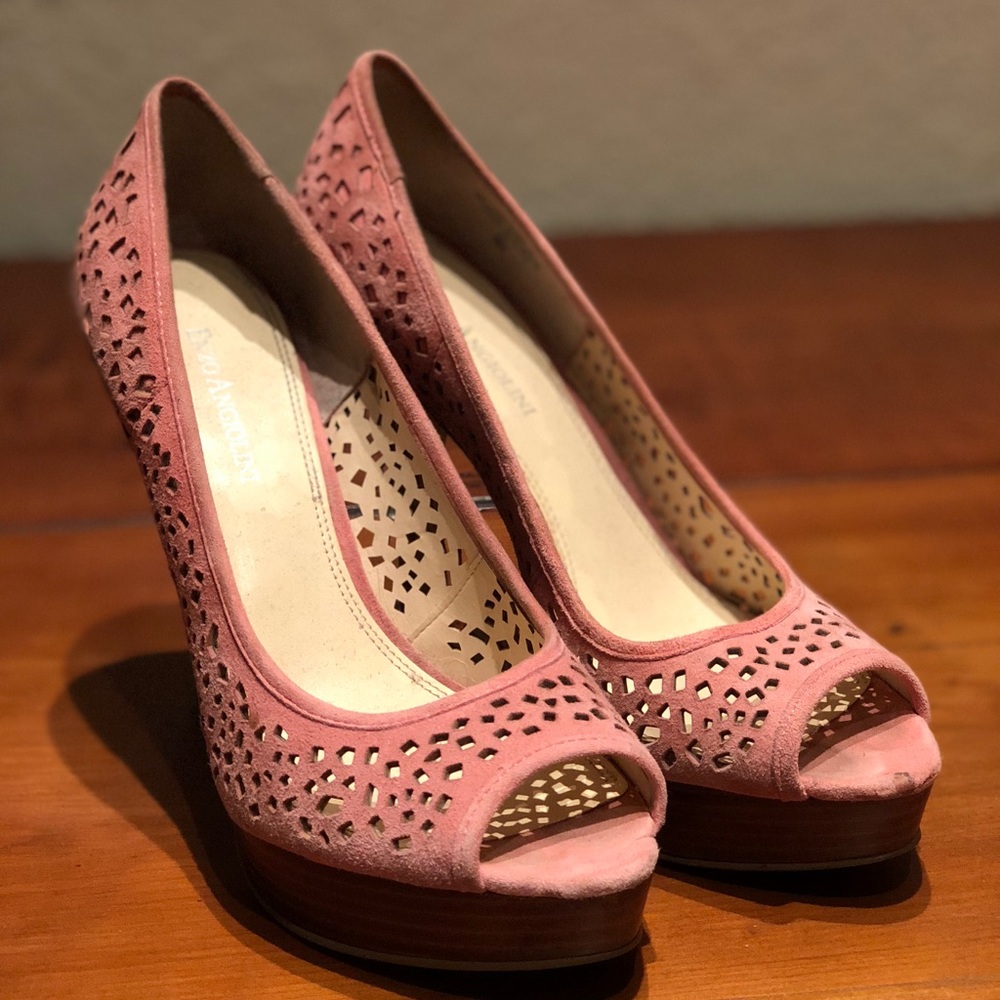 Pink Cutout Heels